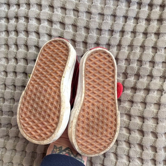 Vans Toddler Red Glitter Sneakers - Picture 2 of 3